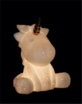 LAMPE PORCELAINE LED LICORNE