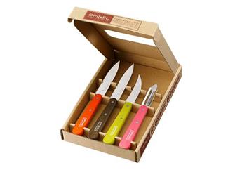 COFFRET 4 COUTEAUX ESSENTIELS COULEURS  FIFTIES OPINEL