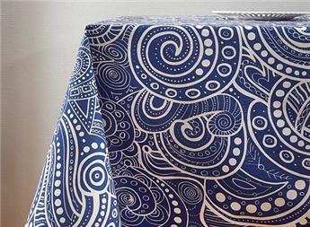 NAPPE 170 x 240 cm ARMOR SUR FOND BLEU