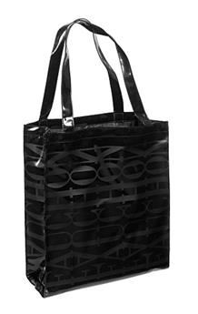 SAC SHOPPING PVC SEMI FAUCHON NOIR/NOIR-ANSE 56CM