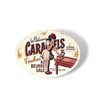 CARAMELS TENDRES BEURRE SALE SERVEZ VOUS BOITE OVALE BOIS 300G