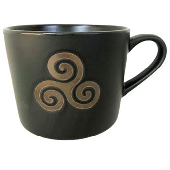 TASSE DEJEUNER NOIR DECOR TRISKELL 36 CL