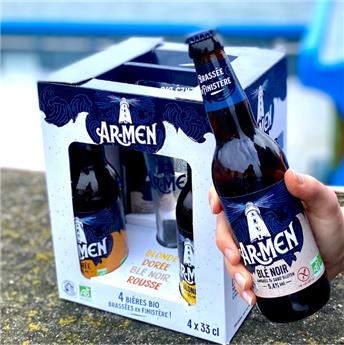 COFFRET 4 x 33CL BIERE AR MEN BIO  + 1 VERRE