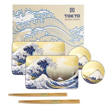 SET SUSHI 6 PIECES PL/ASS/BG HOKUSAI