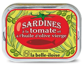 SARDINES A L´HUILE D´OLIVE/TOMATES 115GR BELLE ILOISE