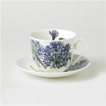 TASSE DEJEUNER ET SOUCOUPE AGAPANTHE