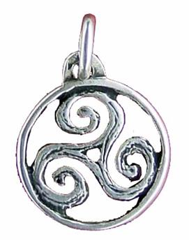 PENDENTIF ARGENT TRISKEL CERCLE PETIT MODELE